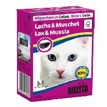 BOZITA Cat Chunks kawałeczki mięsne w galaretce 370g - łosoś+małże