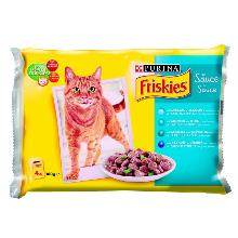 Friskies w sosie Mix Rybny ZESTAW 4x100g karma dla kotów, saszetka