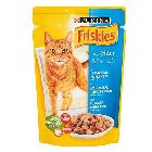 Friskies w sosie z łososiem, tuńczykiem i marchewką karma dla kotów saszetka 100 g