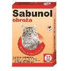 DERMAPHARM Sabunol obroża przeciw pchłom dla kota szara/czerwona 35cm