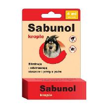 DERMAPHARM Sabunol krople przeciw pchłom i kleszczom dla psów o wadze 20-40kg 4ml